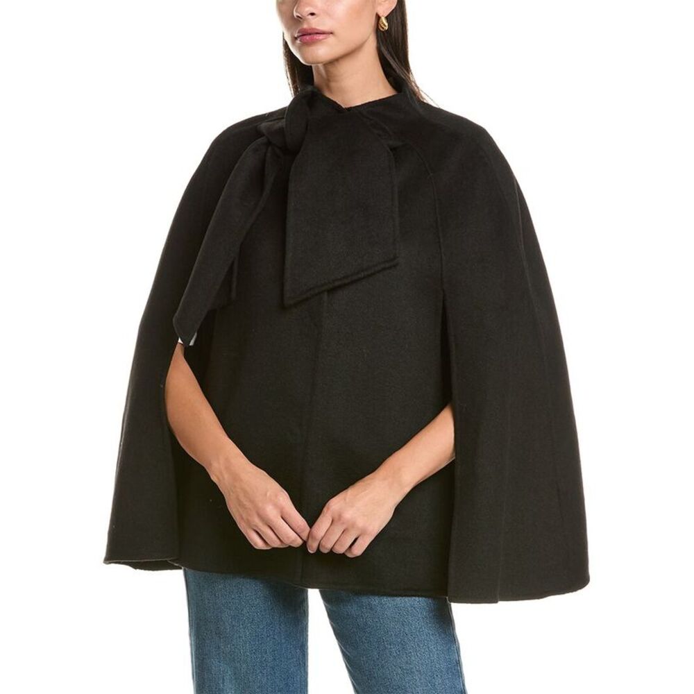 La Fiorentina Womens Scarfed Cape, Black